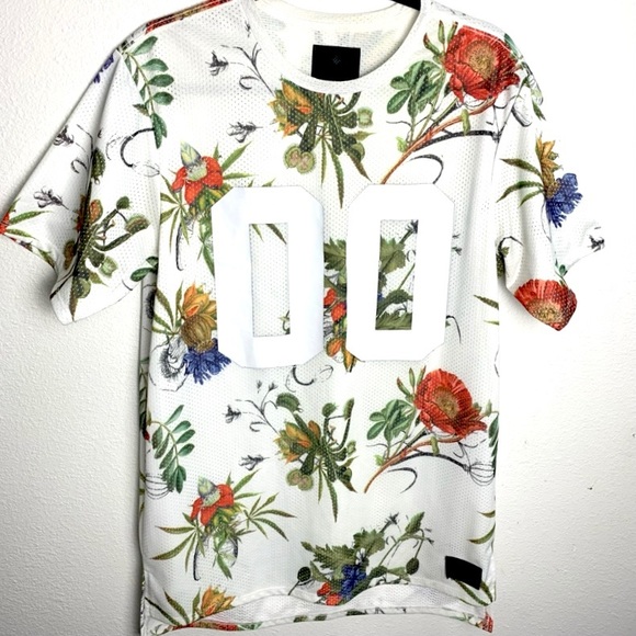 On The Byas floral aloha Hawaiian shirt 00 jersey - Picture 1 of 5